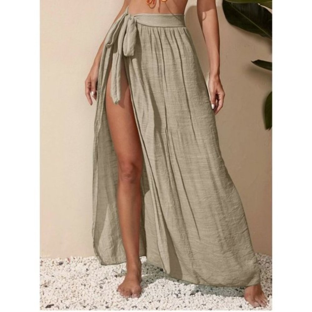 Sand Knot Waist Cover Up Skirt - Picture 1 of 6